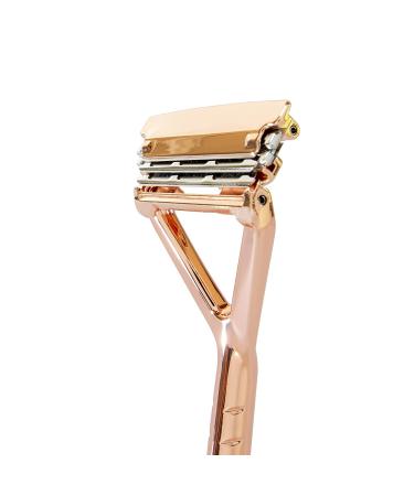 Leaf Razor: Eco-Friendly Body & Head Shaver with Pivoting Head - Rose Gold - Buy Online on GoSupps.com