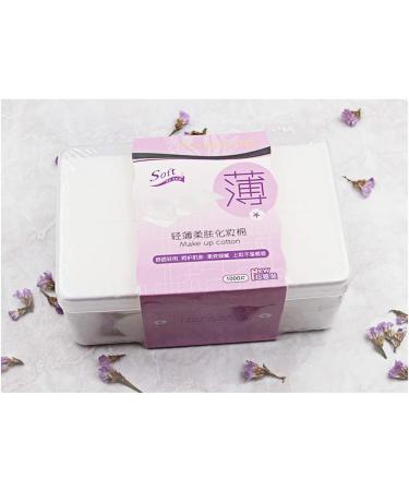 Yo-Happy 1000 PCS Cotton Makeup Removal Pads - Soft Thin No Pilling Cosmetic Towels for Face & Nails - Professional Skin Care Essentials in Portable Box - Buy Online on GoSupps.com