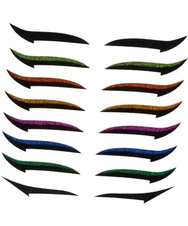 Angoily 72 Pairs Glitter Eyeliner Invisible Eyeliner Sticker Eye Makeup Tools Eyeliner Sticker with Eyelashes Eyeliner Stickers for Eyes Eyeliner Transfer Instant Self- Miss Flash Applique - Buy Online on GoSupps.com