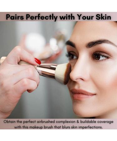 EDMIRE Foundation Brush - Kabuki Flat Top Makeup Brush for Liquid Foundations - Pink - Buy Online on GoSupps.com