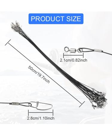 Durantey 30-Piece Steel Leader Fishing Wire - Coated 50cm Pike Fishing Lines for Superior Performance - Buy Online on GoSupps.com