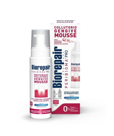 Biorepair Peribioma PRO mousse mouthwash for oral hygiene mouthwash for inflamed gums - antibacterial 200 ml - Buy Online on GoSupps.com