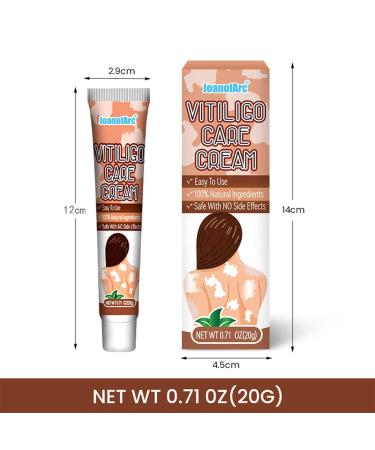 JoanofArc Natural Vitiligo Cream 20g - Advanced Formula to target White Spots & Uneven Skin Tone Promotes Melanin Production Suitable for Men & Women - Buy Online on GoSupps.com