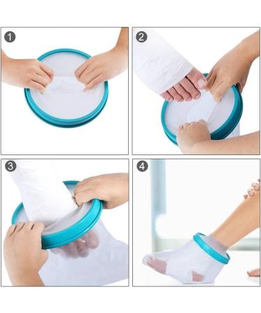 Waterproof Foot Cast Cover for Adults - Reusable 11 Inch Shower Boot Bag for Ankle Leg Cast Bandage, Keep Wounds Dry and Protected - Buy Online on GoSupps.com