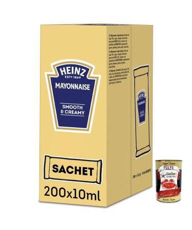 Italian Gourmet E.R. Heinz Maionese Smooth & Cream mayonnaise each pack contains 200 single-sided sachets of 10ml + Polpa di Pomodoro 400g