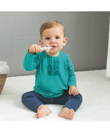 Mam Baby Brush Toothbrush Set for Neonati - 2 Pack with Security Ring & Grip for Milk Teeth (6+ Months) - Green 60g - Buy Online on GoSupps.com