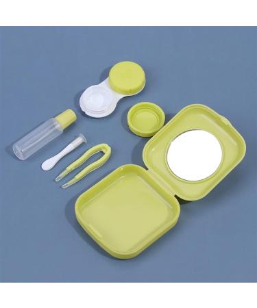 Beautiful Yellow Travel Kit for Contact Lenses - NFEGSIYA Mini Lens Case with Mirror | Easy Carry & Perfect for International Shipping - Buy Online on GoSupps.com