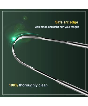 2 Pack Surgical Stainless Steel Tongue Scraper for Adults & Kids - Professional Oral Care Tool for Fresh Breath - Buy Online on GoSupps.com
