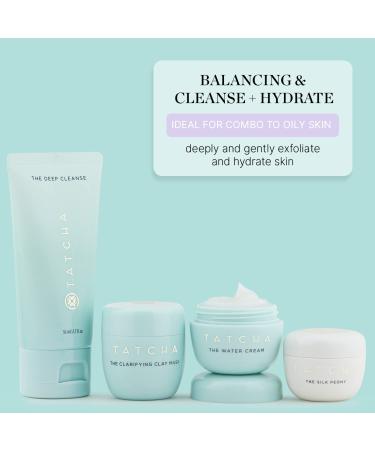 Tatcha Clarifying Skin Essentials Set - Deep Cleanse Mask, Clarifying Clay Mask, Water Cream & Silk Peony - Exclusive on Amazon - Buy Online on GoSupps.com