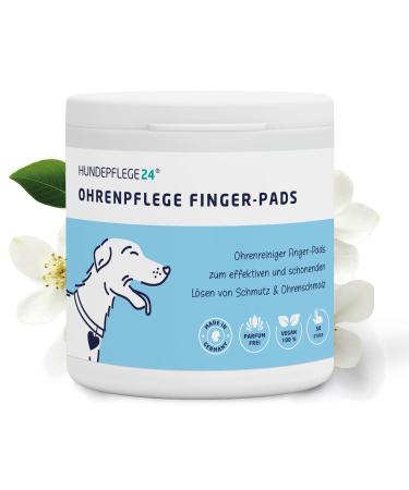 Dog care24 Ears cleaner dog finger pads - 50 pieces as an ear cleaner for dogs cats & small animals - gentle but effective ear care & cleaning - ear pads dog with valuable active ingredients