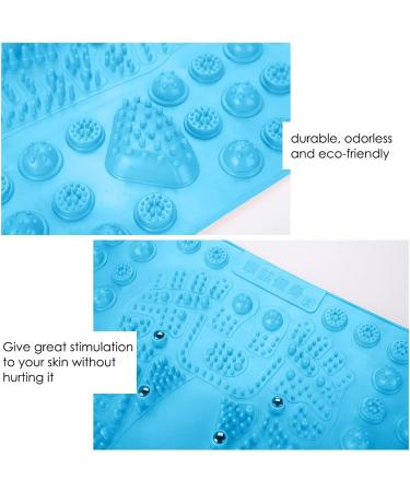 Foot Enclosure Mat with Rubber Spikes & Magnet - Stimulates Blood Circulation Portable TPE Mat for Home & Office (Blue) - International Shipping - Buy Online on GoSupps.com