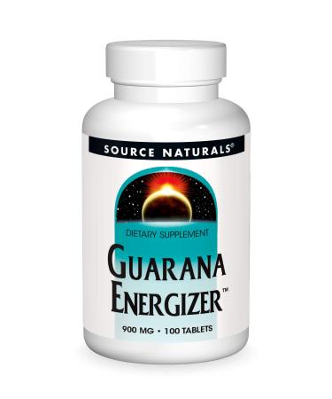 Source Naturals Guarana Energizer 900 mg Caffiene and Energy - 100 Tablets 1 100 Count (Pack of 1) - Buy Online on GoSupps.com
