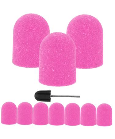 Ipetboom 1 Set Nail Sand Cap Tool Nail Polish Drills Drill Bits Nail Art Polishing Caps Nail Drill Bit Cuticle Drill Bit Nail Grinding Head Nail Sanding Cap Pedicure Polisher Purple Plastic 2.00X1.50X1.50CM Purple