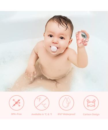 Baby Bath Tub Digital Thermometer - Floating Infant Safety Water Temperature Toy with Flashing Warning - Perfect Gift for Newborns and Mothers - Buy Online on GoSupps.com