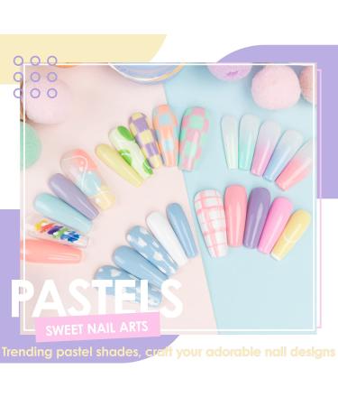 Gellen 18Pcs Candy Pastels Gel Nail Polish Kit with Top/Base Coat - Macaron Nail Art UV Polish Starter Set for Home Salon Manicure - Buy Online on GoSupps.com