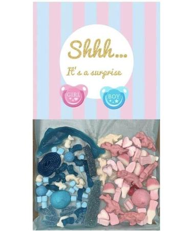 Baby Shower Pink & Blue Sweet Selection Box Sweet Hamper 300 g Baby Shower Gender Reveal present Pick n mix Sweet Candy - Buy Online on GoSupps.com
