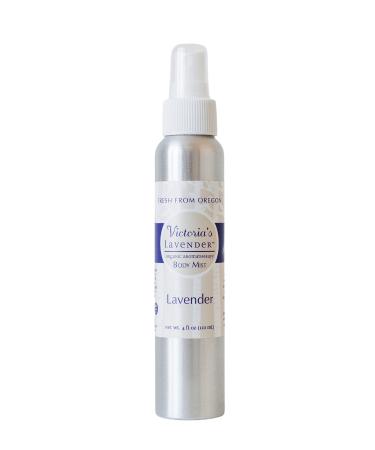 Victoria's Lavender Aromatherapy Body Mist Spray - Natural After Sun Solar Recovery Spray with Aloe Vera plus Lavender Essential Oil - Hydrating  Moisturizing & Soothing Aloe Vera Spray  4 oz (120 ml)