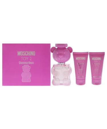 Moschino Moschino Toy 2 Bubble Gum 1.7oz EDT Spray 1.7oz Body Lotion 1.7oz Bath and Shower Gel Women 3 Pc Gift Set