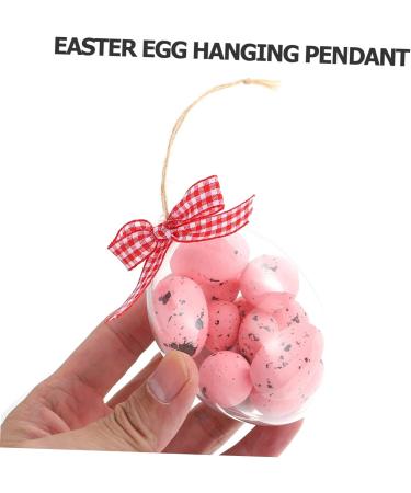 Alipis 2pcs Easter Eggs Hanging Easter Egg Ornament Easter Party Egg Decoration Easter Party Decorations Plastic Hamper Hanging Egg Decor Easter Party Hanging Decor Spot Props Foam Pink 8x5.7cm - Buy Online on GoSupps.com