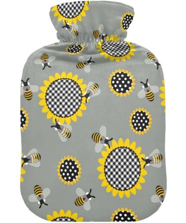 Naanle Bee Sunflower Hot Water Bottle | 2L Large Transparent Warm Water Bottle for Pain Relief | Hot & Cold Therapy Hand Feet Warmer - Buy Online on GoSupps.com