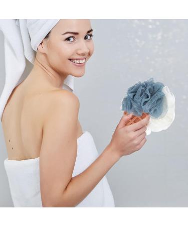 Lurrose Loofah Sponge 3pcs - Ice Cream Shape Bath Shower Pouf Set for Exfoliating and Cleaning - Buy Online on GoSupps.com