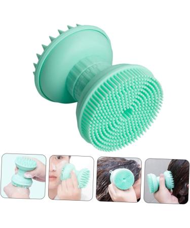 Ipetboom 1pc Three-in-one Bath Brush Face Scrubbers Face Exfoliator Brush Pore Scrubber Makeup Brushed Cleansing Shampoo Bath Scrubber for Body Scalp Shampoo Face Brush Triple Silica Gel 8.6x7cm Green - Buy Online on GoSupps.com