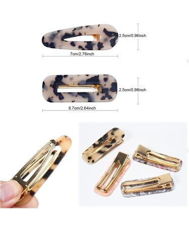 24 Pack Resin Hair Clips Set - Geometric Acrylic Alligator Barrettes for Women and Girls - Buy Online on GoSupps.com