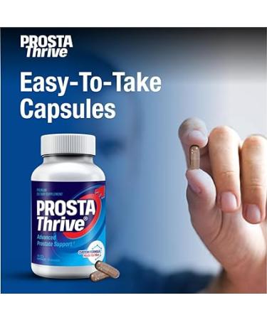 ProstaThrive - Experience Restful Nights Boosted Energy in The Morning Healthy Bathroom Habits and a Robust Urine Stream - Revitalize Your Prostate Health - 90 Capsules - 1Pack - Buy Online on GoSupps.com