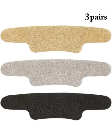 Heel Cushion Pads for Shoes - 3 Pair Set | Flexible Faux Leather Adhesive & Breathable Inserts for Comfort - Buy Online on GoSupps.com