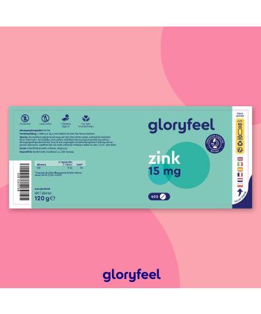 Zink 400 Tablets - 15mg Vegan Zinc Gluconate Optimal Bioavailability Lab Tested in Germany - 13 Month Supply - Buy Online on GoSupps.com
