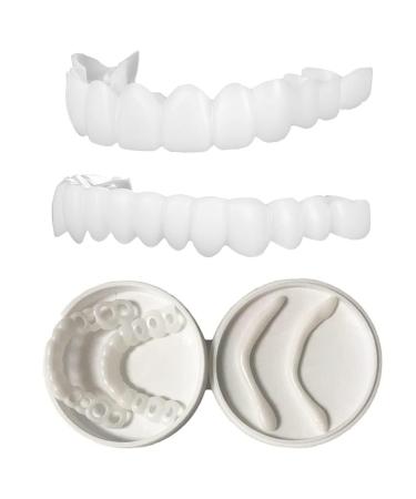 WTTFC 2 pairs of wrong teeth fake teeth denture artificial dentistry temporary teeth provisional denture for women men