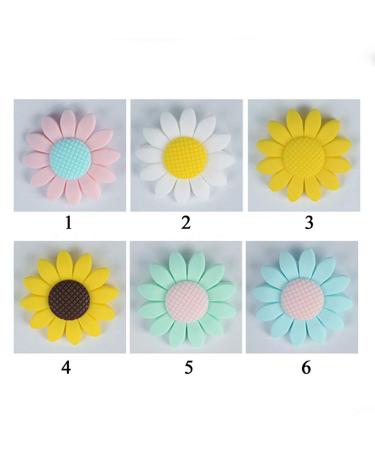 24pcs Silicone Sunflower & Animal Flower Beads for DIY Necklace Pendant - Mom Beading Accessories - Buy Online on GoSupps.com