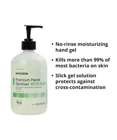 McKesson Premium Hand Sanitizer with Aloe 18 oz. Ethanol Pump Bottle - 1 Each - Buy Online on GoSupps.com