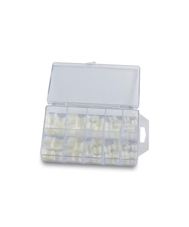 N&BF French Nail Tips - 100 Piece Set | Professional Smileline Nail Extensions | Versatile Art Nails in 10 Sizes | Nilip Sorting Box - Buy Online on GoSupps.com