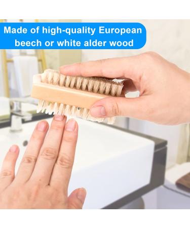 KSvaye 5-Piece Double-Sided Hand Brush Set - Nail Brush Wood Cleaning Brush & Fingernail Care for Perfect Hygiene - International Shipping Available - Buy Online on GoSupps.com