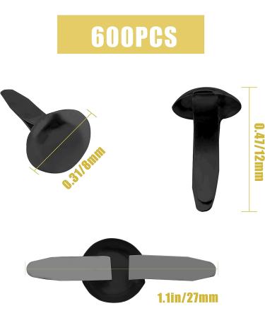 AIEX 600pcs Metal Paper Fasteners Round Brass Fasteners Split Pins for DIY Crafts Projects  Scrapbooking  Office  0.47x0.3inch (Black) - Buy Online on GoSupps.com