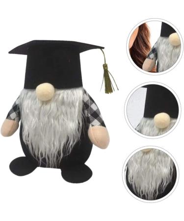 Cabilock 1pc School Season Dwarf Home Adornment Doll Lovely Ornament Graduation Decoration Faceless Black 21x19cm - Buy Online on GoSupps.com