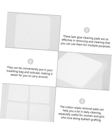 NOLITOY 200pcs Eyelash Cleaning Pads - Professional Makeup Remover Cotton Pads for Nail Gel & Glue - Squeegee Major White - Buy Online on GoSupps.com
