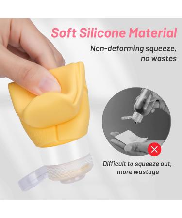 Alyvisun 4 Pack Silicone Travel Bottles for Toiletries Refillable & Leak-proof Travel Containers 100ml Small Size Squeezy Bottles for Shampoo Lotion Cosmetic - Buy Online on GoSupps.com