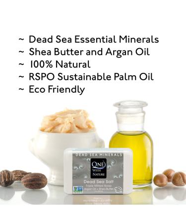 Dead Sea Salt Soap Pack - 3 Bars of Shea Butter & Argan Oil - Natural, Therapeutic for All Skin Types - Buy Online on GoSupps.com