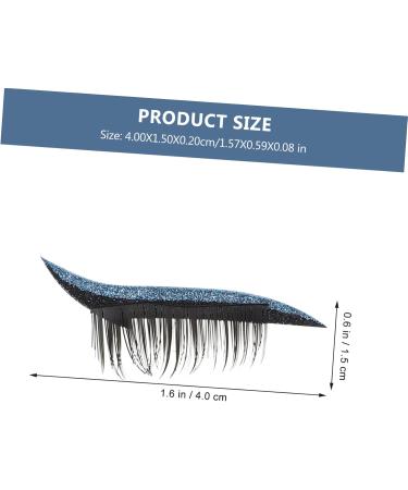 Mipcase 4 Pairs False Eyelashes Eye Makeup Sticker Stickers Glitter Eyeliner Eye Line Sticker Glitter Powder 4x1.5cm Blue - Buy Online on GoSupps.com