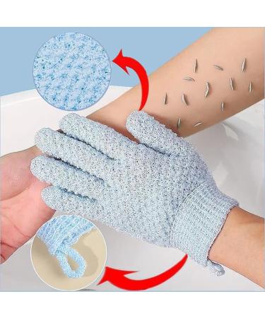 Bath Sponge 1 Pair of Exfoliating Gloves Shower Gel Scrub Gloves Body Scrub Sponge Sponges Bath (Color : Blau) - Buy Online on GoSupps.com