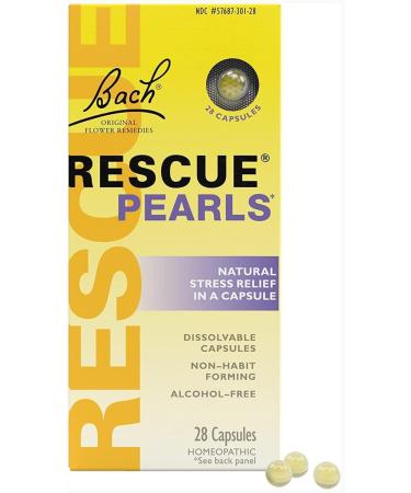 Bach Rescue Pearls Natural Stress Relief 28 Capsules - Buy Online on GoSupps.com