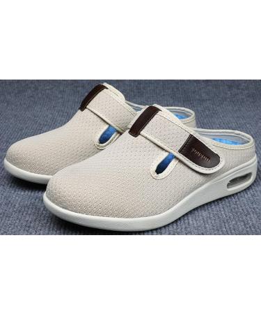 ACE SHOCK Women's Wide Diabetic Summer Walking Sandals - Beige 6.5 Wide - Buy Online on GoSupps.com