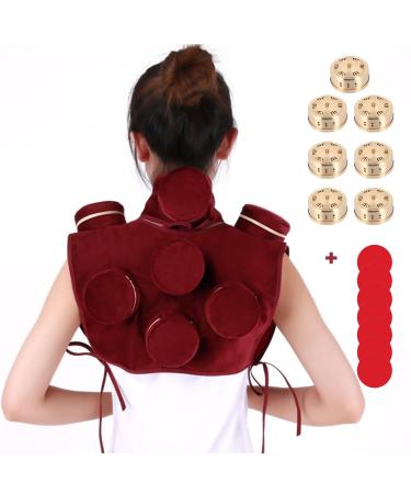 Nichoy smoke-free moxibus pouch Moxa burner copper box shoulder and neck-massage massage gift moxibus box and heating isolation pad (A)