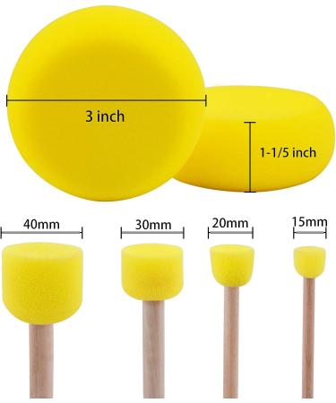 Hapeper 28-Piece Round Sponge Brush Set for Watercolor, Crafts & Face Painting - Buy Online on GoSupps.com