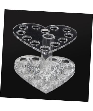FOMIYES 2pcs Nail Art Heart Pen Holder Desktop Stand Lipstick Holder Para U as Acrilicas Makeup Brush Stand Lip Liner Organizer Eyeliner Rack Eyeliner Stand Makeup Brush Rack Pen - Buy Online on GoSupps.com