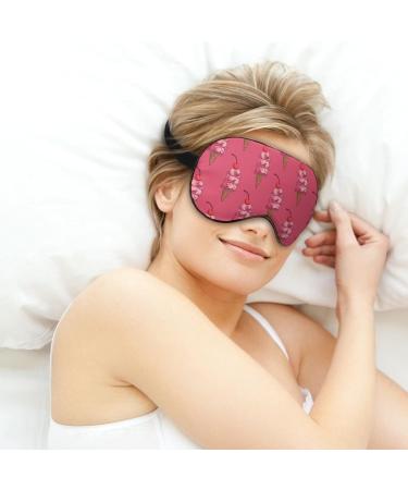Blobfish Cherry Ice Cream Sleeping Eye Mask - Adjustable Strap Blindfold for Travel - Buy Online on GoSupps.com