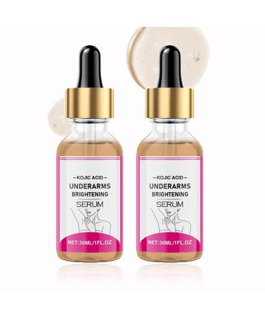 Kojic Underarms Brightening Serum,Kojic Whitening Brightening Moisturizing And Revitalizing Skin Mild Ingredients,Lightening Serum for intimate parts, armpits and intimate parts, 30ml (2pc)