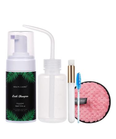 100ml/3.38Oz Eyelash Extension Cleanser Lash Mousse Lash Shampoo for Extensions with Mascara Brush Wash Bottle Reusable Makeup Remover Pad(kt-100ml-Unscente) 1 Count (Pack of 1) kt-100ml-Unscente - Buy Online on GoSupps.com